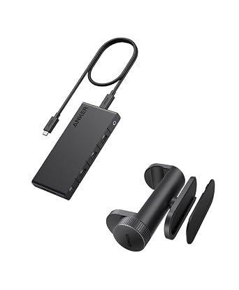 Anker 364 USB C Hub 10-in-1, Dual 4K HDMI with Max 100W Power Delivery & Anker Hub Mounting Kit with Adjustable Design