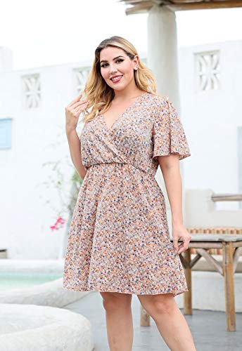 Image of Nemidor Women Plus Size Summer Dress Casual Boho Swing Pocket