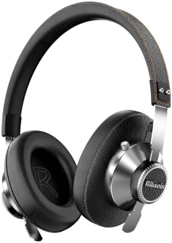 RIKSON Over-Ear Headphones with Active Noise Cancellation,Wireles...