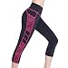 Picotee Women's Yoga Capri Pants Workout Running Leggings Tights High Waist with Pocket (M)