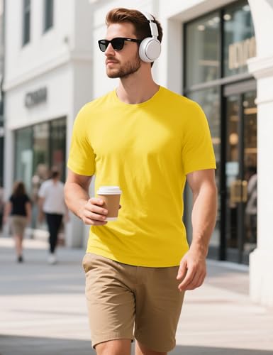 MAGCOMSEN Men's T-Shirts Short Sleeve Cotton Crew Neck Soft Breathable T Shirts Casual Plain Classic Summer Tees4