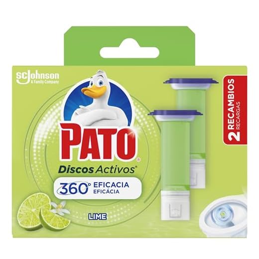 PATO Discos Activos WC Lima, Limpia y Desinfecta, Pack de 2 Recambios