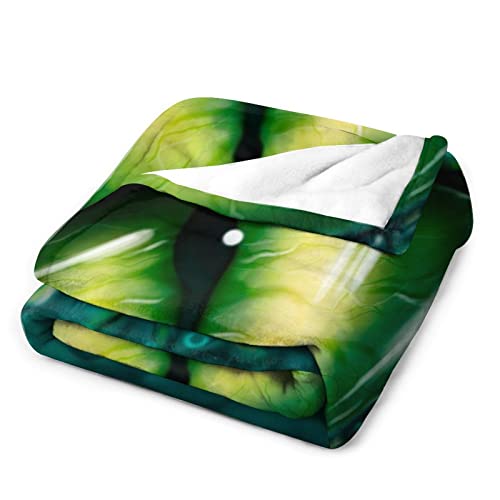 Couverture de canapé yeux de dragon vert : l'accessoire idéal pour vos soirées cocooning - 4