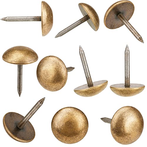 Retro Solid Pure Brass Tacks As Antique Upholstery Tacks For Furniture, Decorative Push Pins For Wood,Carpet Tacks,Hardware Tacks,Cap Tacks,Thumb Tacks,Brass Fasteners(7/10",18Mm Brozen Color,10 Pcs ) #TOP10