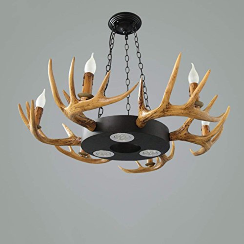 Lustre bois de cerf LED GZ pour créer une ambiance chalet chaleureuse au salon
