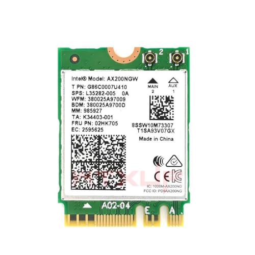 Image of Dual Band Wireless AX200NGW for Intel AX200 WiFi 6 Adapter 2.4GHz 574Mbps /5GHz 2.4Gbps 802.11AX Network Card Supports Bluetooth 5.0 Wireless Network Adapter