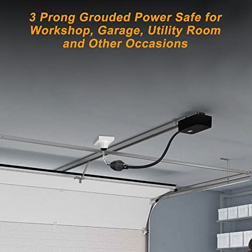 E26/E27 Bulb Socket Light Bulb Outlet Extension Cord, Light Socket To Plug Adapter 3 Prong, Plug In Light Socket Outlet Adapter For Outdoor Indoor Porch Garden Patio Use White,2 Pack #TOP4