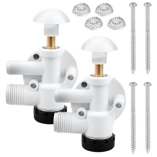 385314349 RV Toilets Water Valve Replacement for Dometic Sealand Vacuflush Pedal Flush Toilets RV Toilet Parts for Dometic RV Flush Valve Includes Screws - Leakage Prevention Repair Kit
