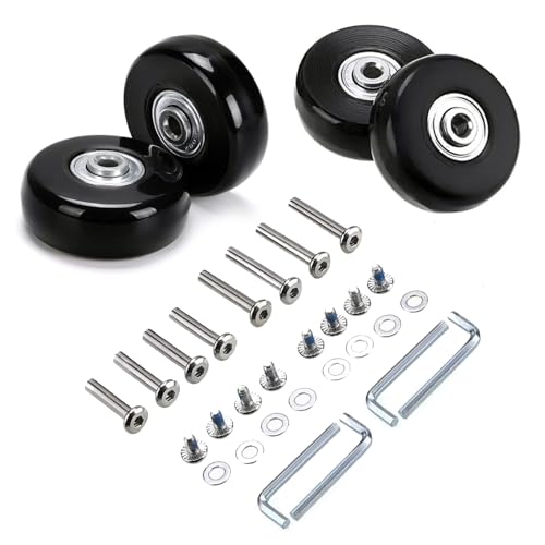 JiaDanweng roulettes Remplacement Valise, 4 Pièces 50mm Detachees Rechange Caoutchouc