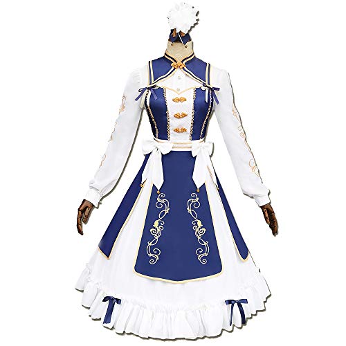 コスプレ 衣装 プリンセス儀式ローブドレス正装バースデーパーティードレスクリスマスコスチュームアニメ服 cosplay 撮影 (Color : Blue, Size : L)