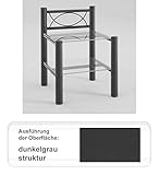 expendio Nachttisch Jan, Verschiedene Varianten, Nachtkonsole Nachtschrank Beistelltisch für Metallbett, Farben:dunkelgrau Struktur