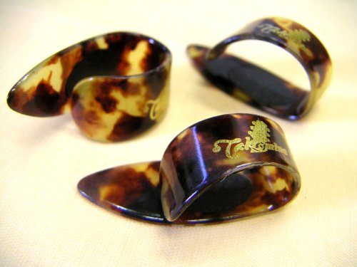 @ピック タカミネ サムピック 3枚 TAKAMINE ミディアム べっこう柄 滑り止め付