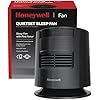 Honeywell QuietSetTM Personal Sleep Fan Noise Machine with Pink Noise, 3 Speeds, Adjustable Head, Nightstand and Bedside Fan, Black, HTF300B