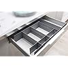 8-Piece DIY Drawer Organizer Set - Adjustable Dividers For Socks, Underwear & Office Supplies | Grey Plastic Storage