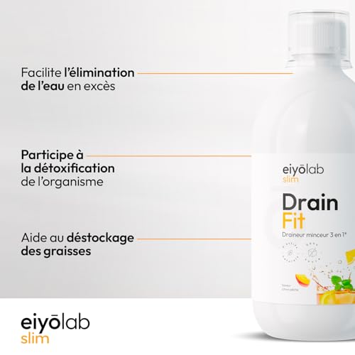Draineur Minceur Eiyolab Drain Fit goût citron-pêche 500 ml - 2