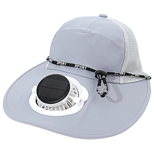 Chapeau de soleil avec ventilateur rechargeable USB et solaire pour le jardin