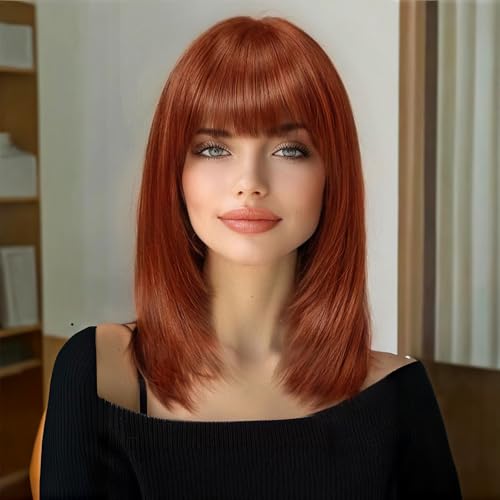 Ucubb Wig with Bangs for Women Layered Hairstyle Synthetic Heat Resistant