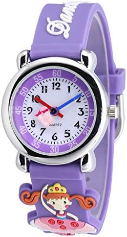 Jewtme Kids Time Teacher Watches 3D Cute Cartoon Silicone Children Toddler Wrist Watches for Ages 3-10 Boys Girls Little…