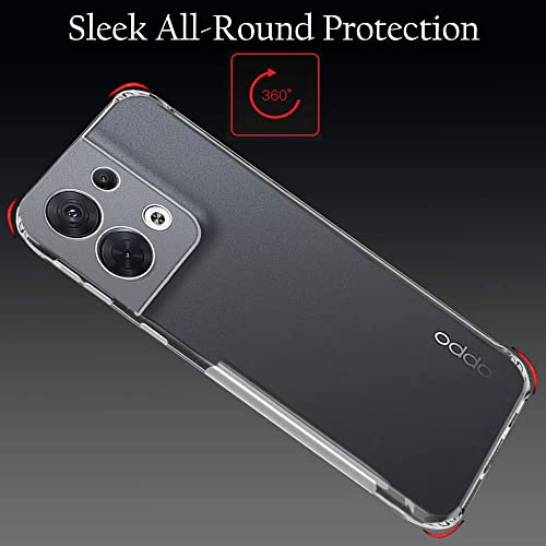 Image of TheGiftKart Back Cover Soft Case for Oppo Reno 8 5G | Best Camera Protection | Inbuilt Dust Plugs & Anti-Slip Grip | Ultra Clear Slim Case Cover for Oppo Reno 8 5G (Silicone, Transparent)