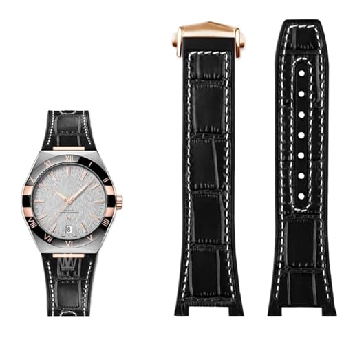 Bracelet montre Omega Constellation cuir silicone hybride anti-transpiration 131.13