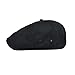 VOBOOM Cotton Washing Flat Cap Cabbie Hat Gatsby Ivy Irish Hunting Newsboy (Black)