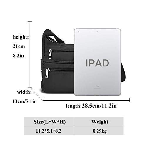 VOLGANIK ROCK RFID Purses for Women Fabric Nylon Multi Pocket Crossbody Bag Ladies Travel Handbag3