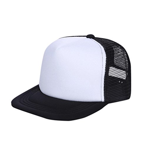 Preisvergleich Produktbild Evansamp Sommerhut für Kinder, Baby, Jungen, Mädchen, Sonnenhut, atmungsaktiv, einfarbig, Netz, Baseballkappen, Hüte für 38 Jahre, Unisex Kinder, Schwarz