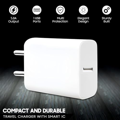 Image of SuperFlash 90W Fast Charger Power Adapter with USB-A to USB-C Cable, Compatible with Vivo X200 Pro, X200, V50, V40 Pro, Y200 5G, White
