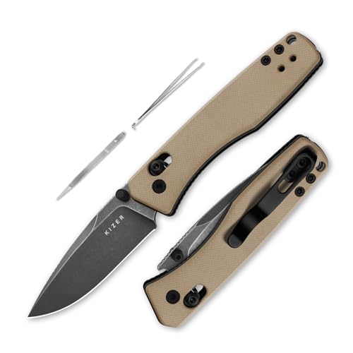 Image of Kizer Aegis EDC Pocket Knife, 2.8 inch D2 Steel Drop Point Folding Knife