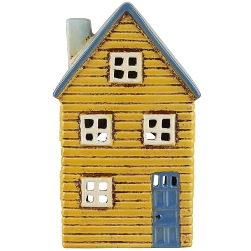 IB Laursen THORSHAVN - Casa de luz para vela de té (18 cm, cerámica), color amarillo