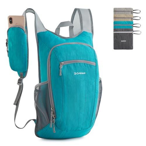G4Free 15L Lightweight Packable Hiking Backpack Peacock Blue
