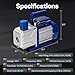 VIVOHOME 110V 1/2 HP 5CFM Dual Stage HVAC Vacuum Pump and AC Manifold Gauge Kit, Sparkless Motor for R32 R1234yf R454B R134a R22 R410a Systems, Automotive Air Conditioner Maintenance
