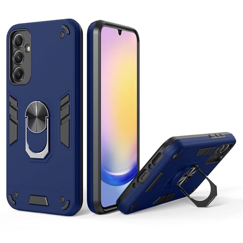Image of amazon basics Kickstand Mobile Cover (360 Rotating Ring Holder) for Samsung Galaxy A25 5G (Blue)