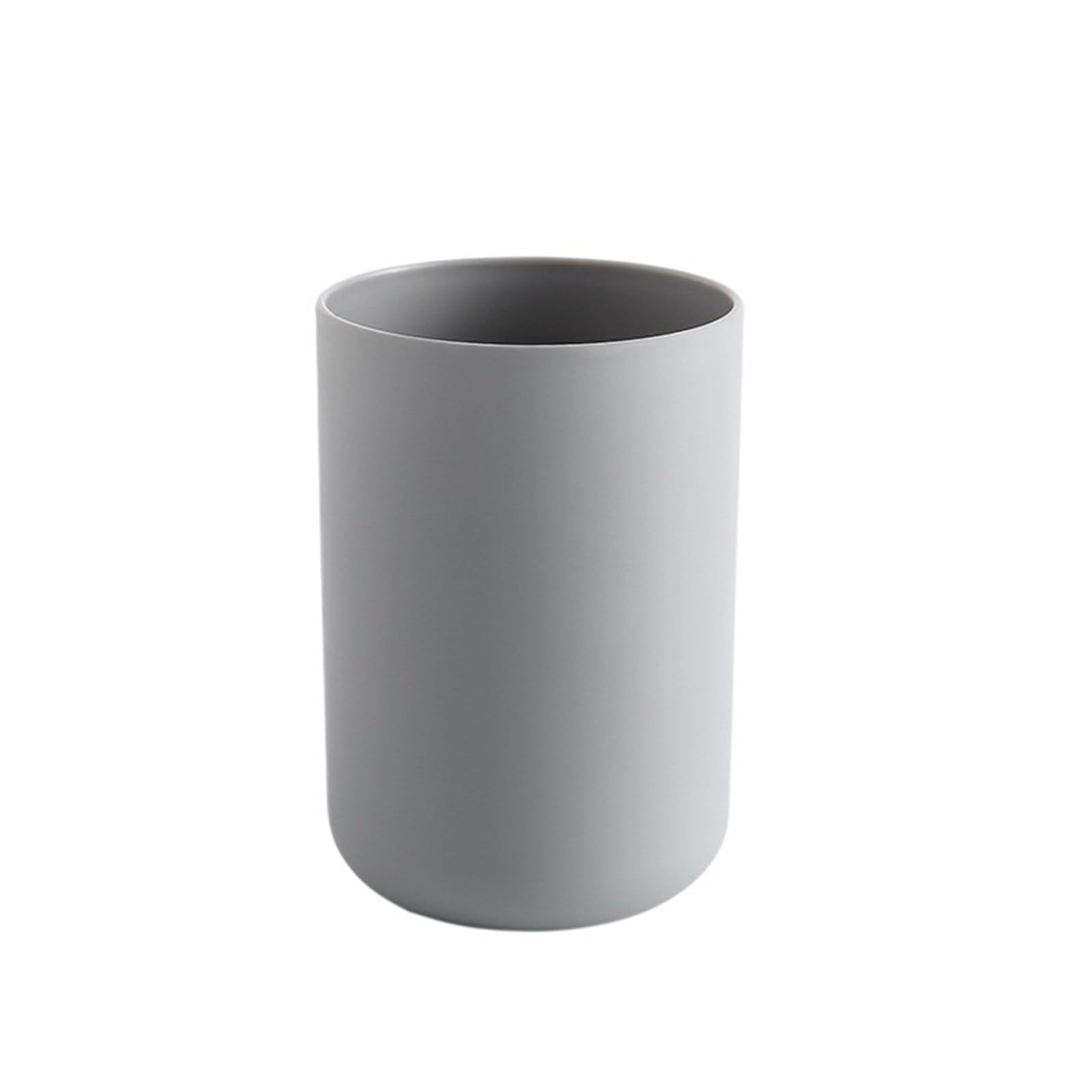 4Pcs Bathroom Plastic Tumblers Mouthwash Cup Water Mug Home Travel Solid Color Toothbrush Holder Drinkware For Travel And Camping(Grey)