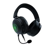 Razer Kraken V3 Hypersense - Kabelgebundenes USB-Gaming-Headset mit haptischer Technologie (TriForce Titanium 50mm-Treiber, THX Spatial Audio, abnehmbares HyperClear Cardioid-Mikrofon) Schwarz – Ansicht 9
