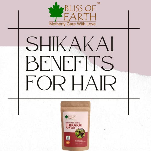 Image of Bliss of Earth 100% Pure & Natural Shikakai Powder | 3x100GM | Acacia Concina | Gorgeous hair Naturally | Traditional Hair Cleanser & Conditioner | Complete Hair Care |