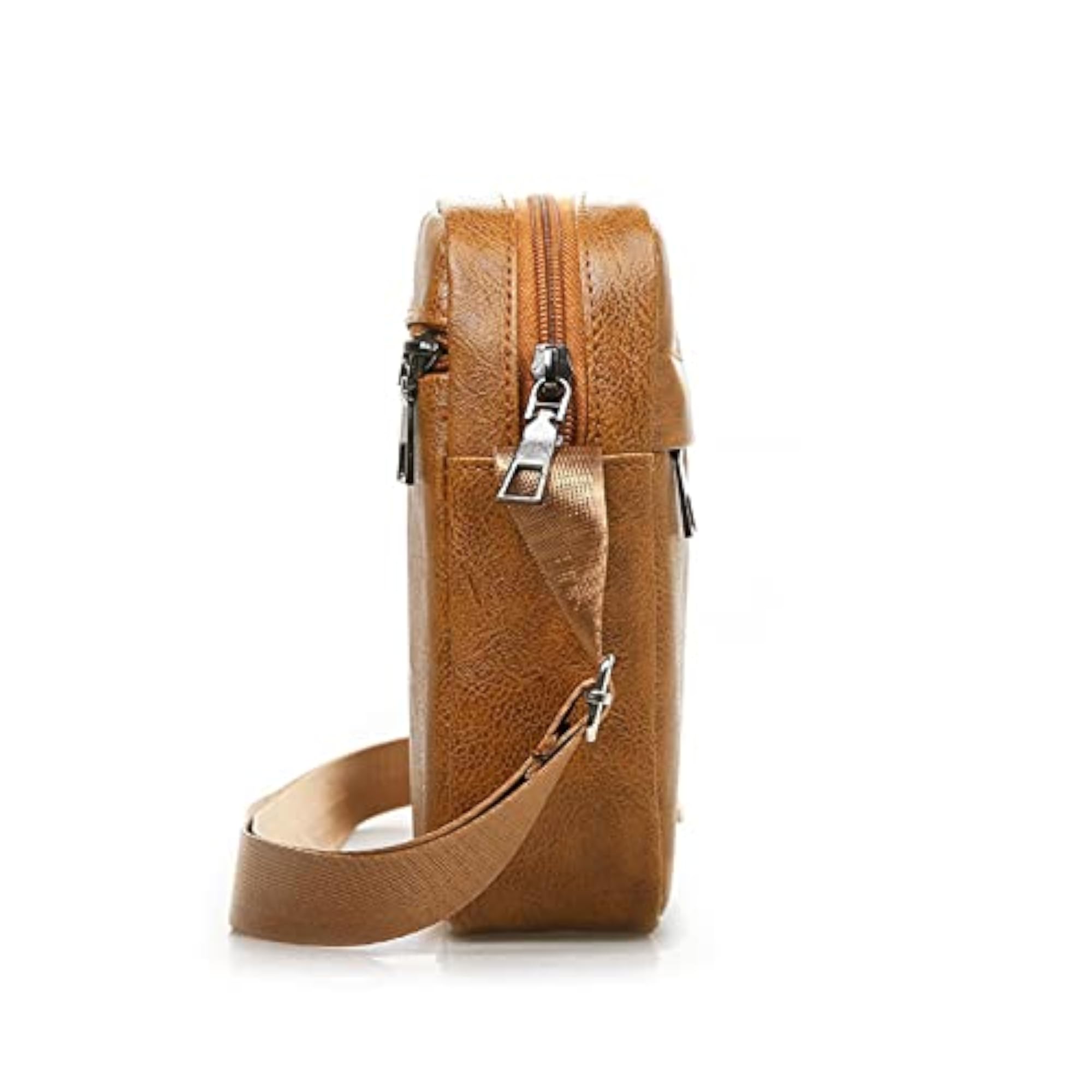 Men's Waterproof PU Leather Crossbody Bag