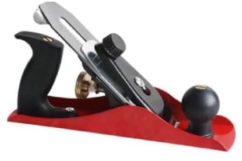 Pialla Manuale Professionale per Legno, Lama in Acciaio ad Alto Carbonio 50mm, Base 240mm, Impugnatura Doppia in Metallo, per Falegnami e Principianti, Regolazione Lama Precisa