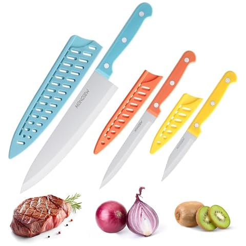 MONGSEW 3PCS Kitchen Knife Set Cover