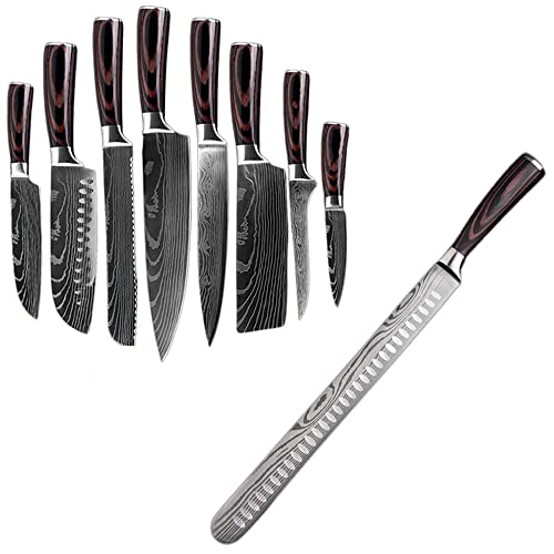 SENKEN 8piece Japanese Imperial Knife Set with 12″ Imperial Brisket