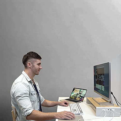J5Create Wood Monitor Stand With Built In 8-In-1 Docking Station - Usb-C, 4K Hdmi, 6 Port Usb Hub With Power Delivery #TOP5