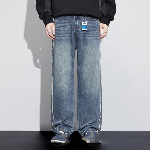 Jeans Pants Trousers Denim Spring and Autumn Men's Classic Loose Casual High Street Wide Leg Drop3
