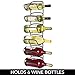 mDesign Modern Decorative Metal Wine Bottle Storage Organizer Rack Holder for Kitchen, Pantry, Dining Room, Bar, Wine Cellar- 6 Level Design - Wall Mount - Graphite Gray