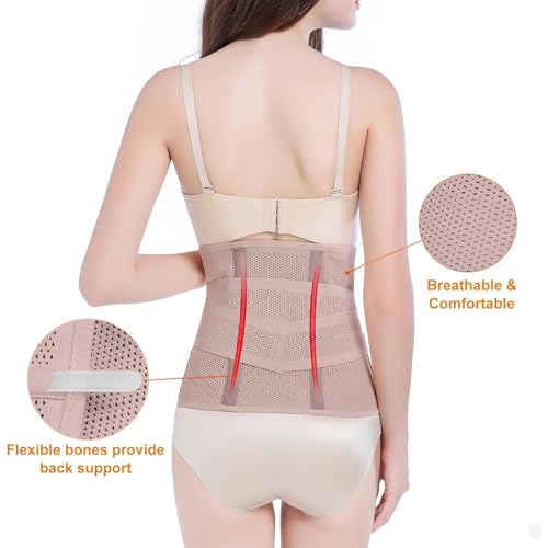 Image of Postpartum Belly Band Support: 2 Sets Adjustable Straps Provide Compression | Lower Back Pain Relief, Helps Hold Tummy, Waist, and Stomach After Birth or C-Section, Comfortable to Wear for a Full Day