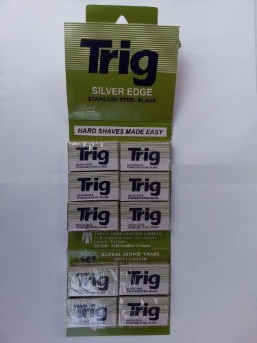 TRIG Silver Edge Stainless Double Edge Razor Blades (100) by Trig