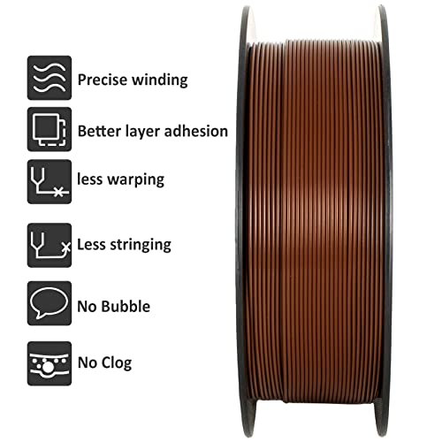 Image of Geeetech PLA Filament 1.75mm Brown, Neatly Wound 3D Printer Filament 1kg Spool (2.2lbs), Dimensional Accuracy + /- 0.02 mm, 3D Printing Filament Fit Most FDM Printer, New Brown