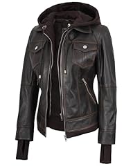 Tralee Hooded Ruboff Leather Jacket