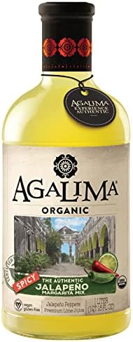 Agalima Authentic Organic Spicy JalapeƱo Margarita Drink Mix, 1 L Bottle