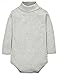 Jingle Bongala Sunnysame Baby Boys Girls Fall Cotton Long-Sleeve Turtleneck Bodysuit Romper One-piece-GREY6M