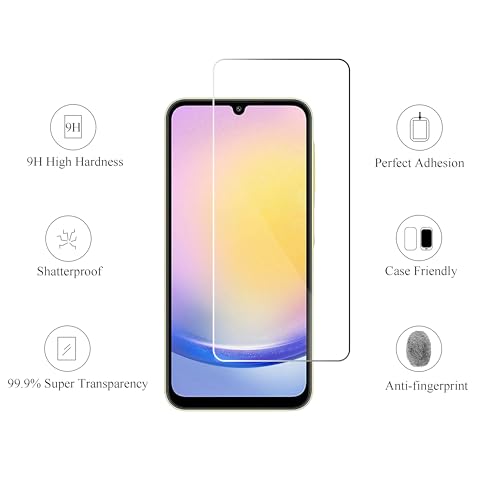 Image of Ailun 3 Pack Glass Screen Protector for Galaxy A25 5G[6.5 inch] + 3 Pack Camera Lens Protector, 0.33mm Ultra Clear Anti-Scratch Case Friendly